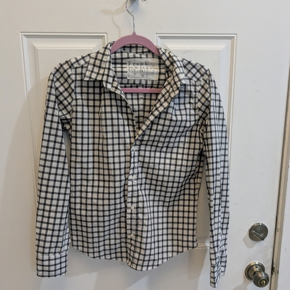 Frank & Eileen Barry Button Down Windowpane Shirt